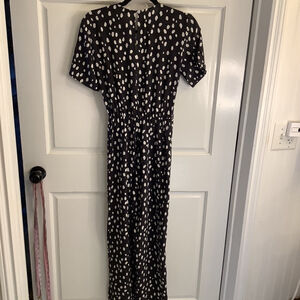 Women's Amour Vert Silk Jumpsuit XS Black & White